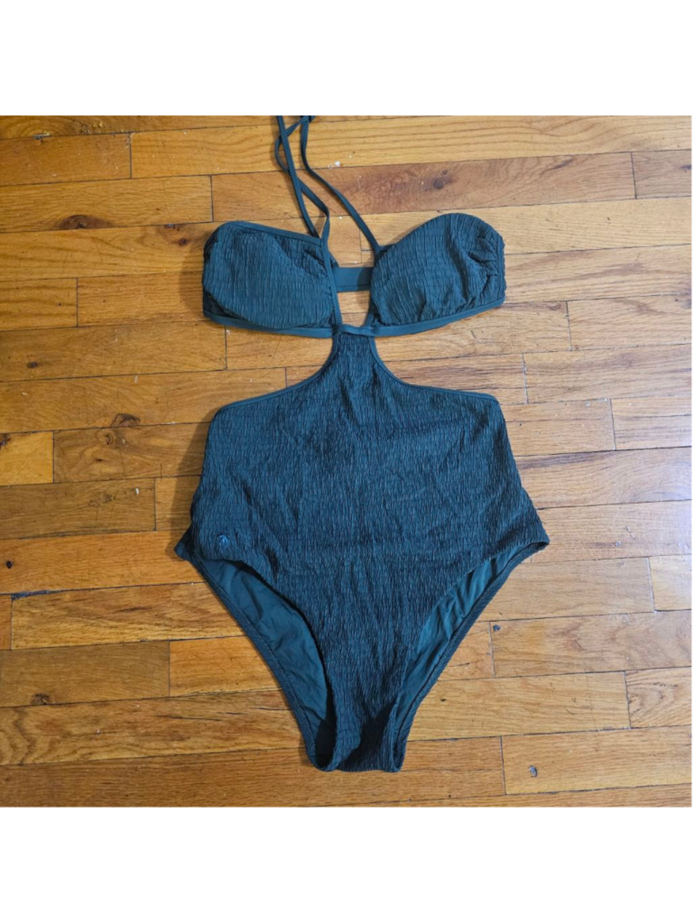 Polo Ralph Lauren Dark Green Cutout One Piece Swimsuit Size Medium